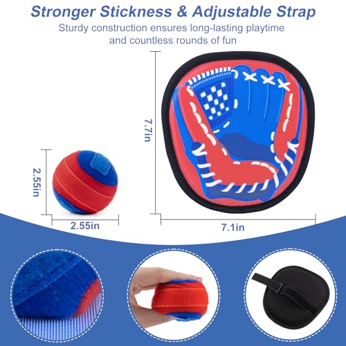 Toss and Catch Ball Game - Baseball Glove Style - Outdoor & Indoor Sports Toys for Toddler & Kids - Great Outside Games for Yard, Lawn, Beach, Pool - Toys & Gifts for 3 4 5 6-8 Year Old Boys Girls
