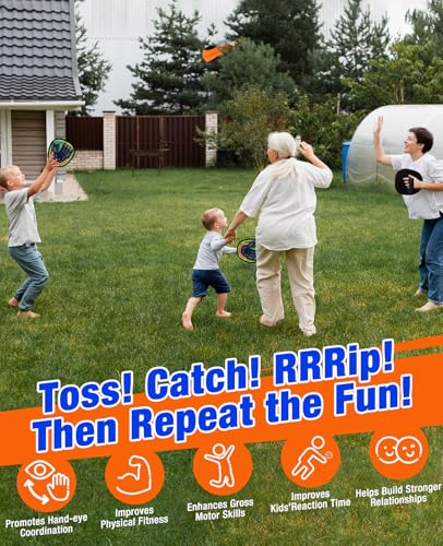 Toss and Catch Ball Game - Baseball Glove Style - Outdoor & Indoor Sports Toys for Toddler & Kids - Great Outside Games for Yard, Lawn, Beach, Pool - Toys & Gifts for 3 4 5 6-8 Year Old Boys Girls