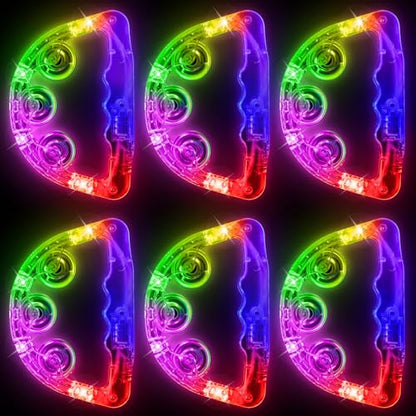 Aywewii LED Tambourine, Light Up Toys Handheld Musical Flashing Tamborine Autism Toys Party Supplies for Thanksgiving Christmas Anniversaries Gifts For Kids Adults Teens(Four Colors are Randomly Sent)