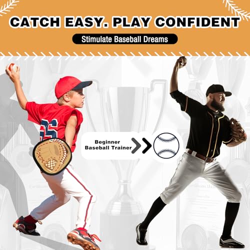 Toss and Catch Ball Game, Kids Toddler Sports Toy for Boys Girls 3 4 5 6 7 8 Year Old, Baseball Glove & Sticky Balls Set for Birthday Xmas Gifts Stocking Stuffer, Great Outdoor Yard Lawn Beach Games
