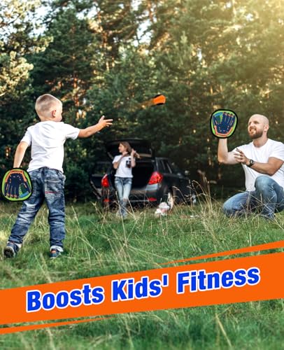 Toss and Catch Ball Game - Baseball Glove Style - Outdoor & Indoor Sports Toys for Toddler & Kids - Great Outside Games for Yard, Lawn, Beach, Pool - Toys & Gifts for 3 4 5 6-8 Year Old Boys Girls
