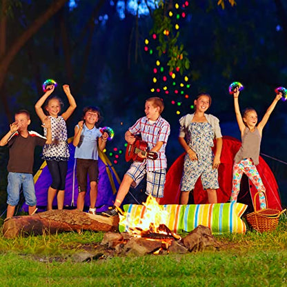 Aywewii LED Tambourines 6 Pack - Glow in The Dark Party Supplies, Light Up Toys Musical Instruments for Kids & Adults, Autism Sensory Toys, Birthday Gifts for Boys & Girls