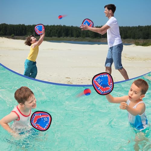 Toss and Catch Ball Game - Baseball Glove Style - Outdoor & Indoor Sports Toys for Toddler & Kids - Great Outside Games for Yard, Lawn, Beach, Pool - Toys & Gifts for 3 4 5 6-8 Year Old Boys Girls
