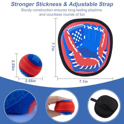 Toss and Catch Ball Game - Baseball Glove Style - Outdoor & Indoor Sports Toys for Toddler & Kids - Great Outside Games for Yard, Lawn, Beach, Pool - Toys & Gifts for 3 4 5 6-8 Year Old Boys Girls