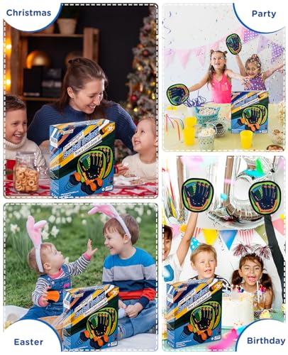 Toss and Catch Ball Game - Baseball Glove Style - Outdoor & Indoor Sports Toys for Toddler & Kids - Great Outside Games for Yard, Lawn, Beach, Pool - Toys & Gifts for 3 4 5 6-8 Year Old Boys Girls